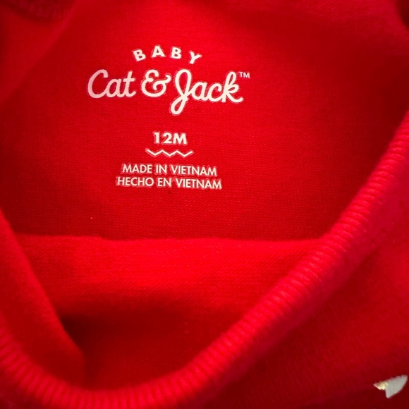 Baby Cat & Jack Red Christmas With Tulle Onsies Size 12 Months BNWOT - Picture 5 of 6